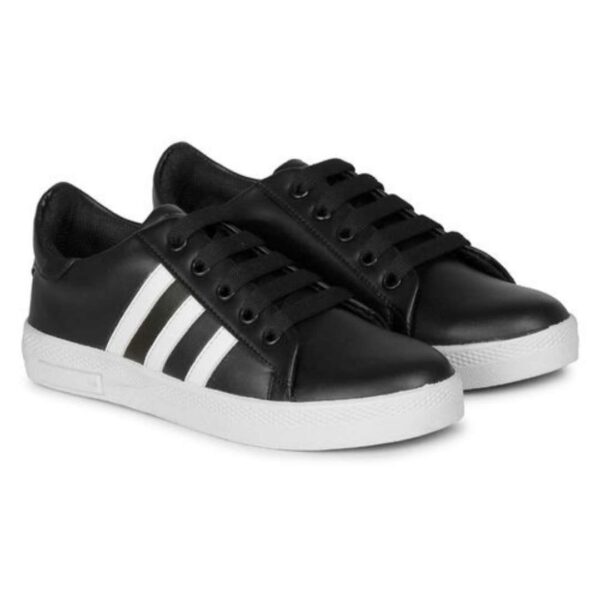 Pu Black Sneakers for womens - Image 2