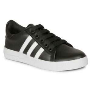 Pu Black Sneakers for womens