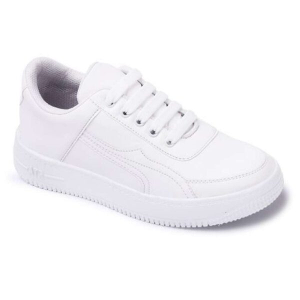 Pure white womens sneakers - Image 4