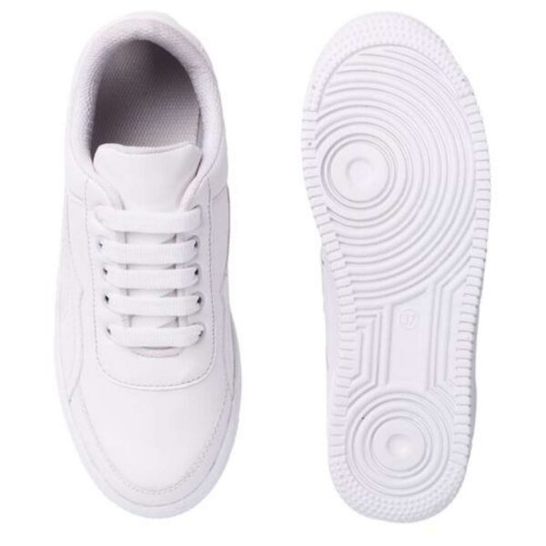 Pure white womens sneakers - Image 5