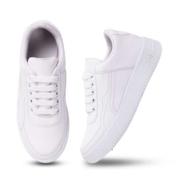 Pure white womens sneakers - Image 6