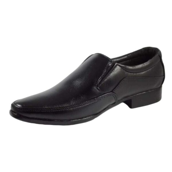 100% Leather Black Formal Shoe - Image 3