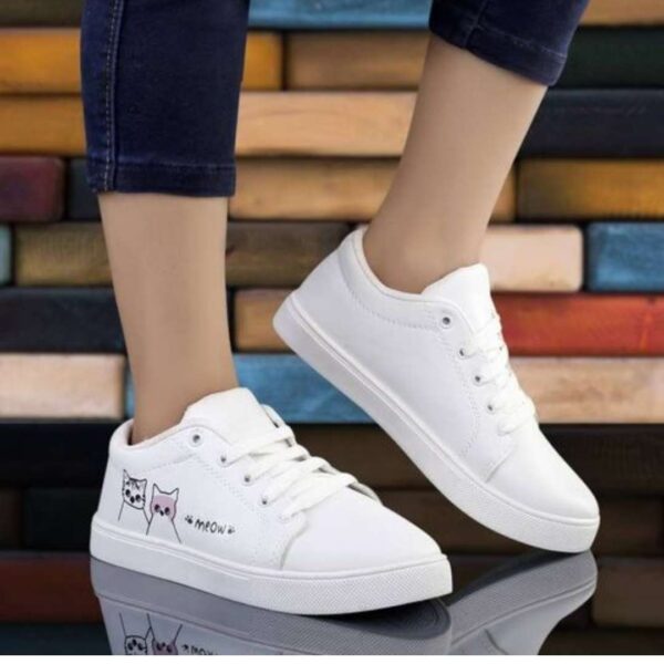 Womens white Sneakers - Image 5