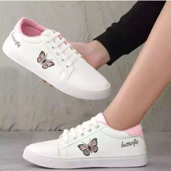 White womens sneakers - Image 4