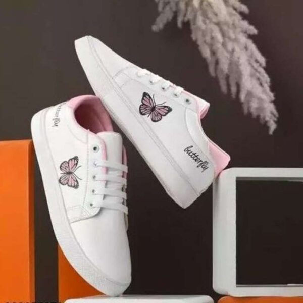 White womens sneakers - Image 2