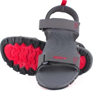 Sparx- SS 561 Dark Grey Red sports Sandal For Men