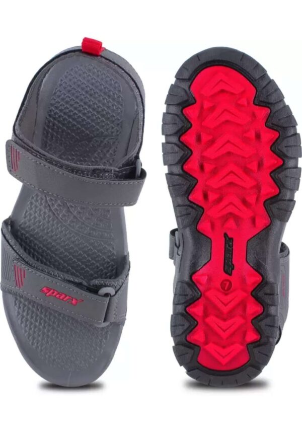 Sparx- SS 561 Dark Grey Red sports Sandal For Men - Image 6