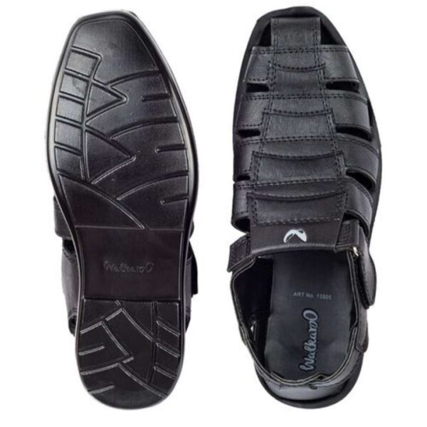 Walkaroo black sandals for men - Image 4