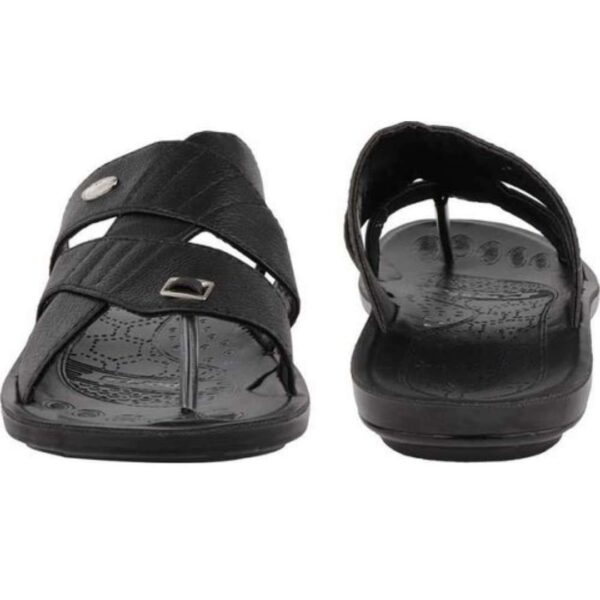 Men's black pu Sandal - Image 4