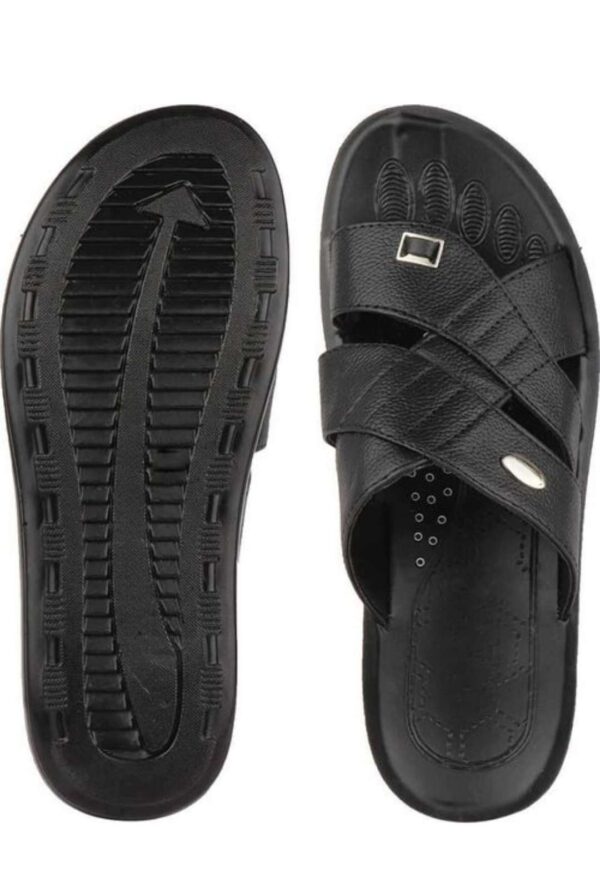 Men's black pu Sandal - Image 5