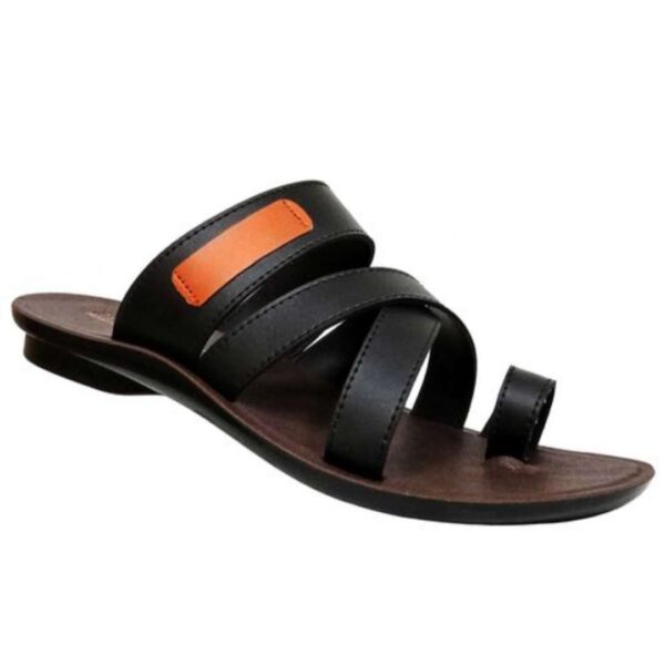 Men's Black Thumb multistraps Sandal - Image 3