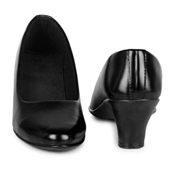 Women's Black office Block Heel Bellies - Image 2
