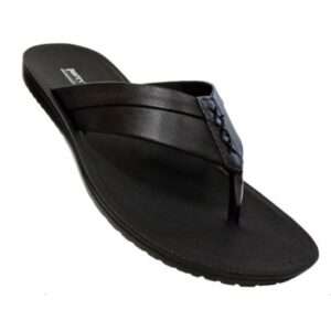Men pu slippers Black