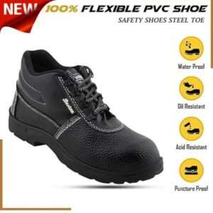 Ankle length industrial boot for men black