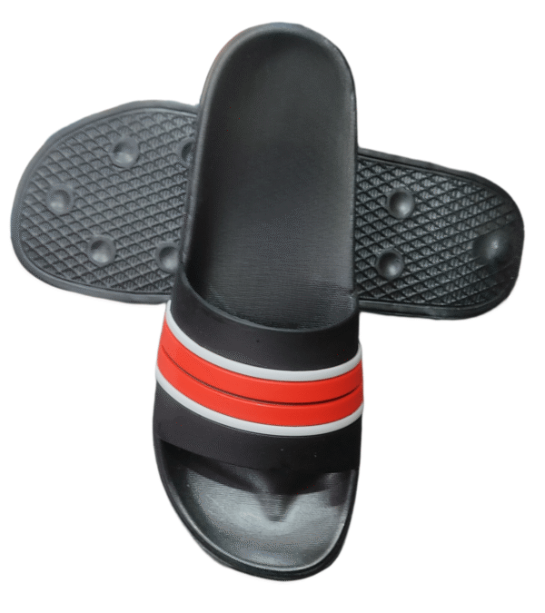 New trendy Men flip flop- Slider blk- red - Image 2