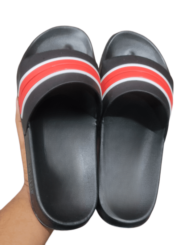New trendy Men flip flop- Slider blk- red - Image 5