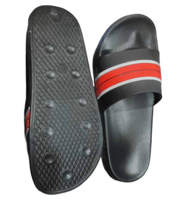 New trendy Men flip flop- Slider blk- red - Image 3