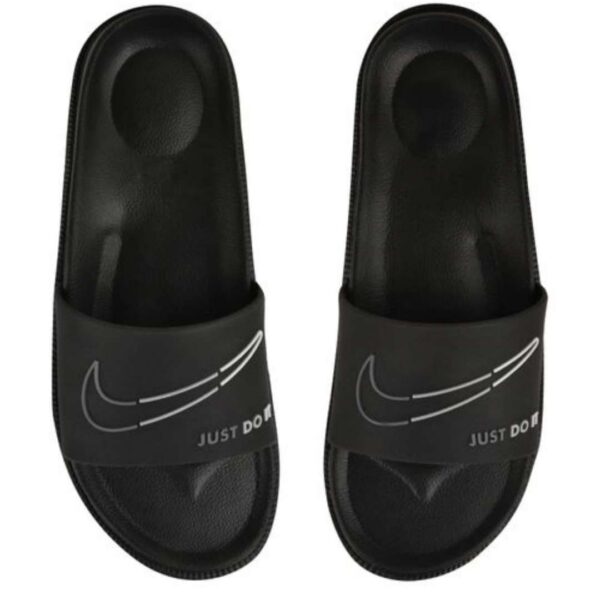 Ful black Eva Rubberized slider for men