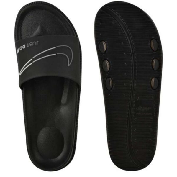 Ful black Eva Rubberized slider for men - Image 2