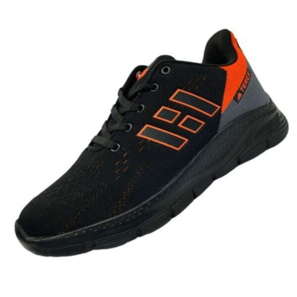 Black lace up sports shoes for men - Image 5