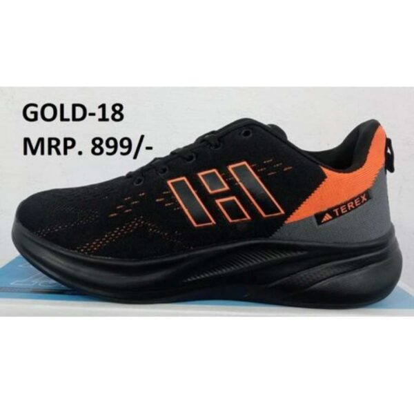 Black lace up sports shoes for men