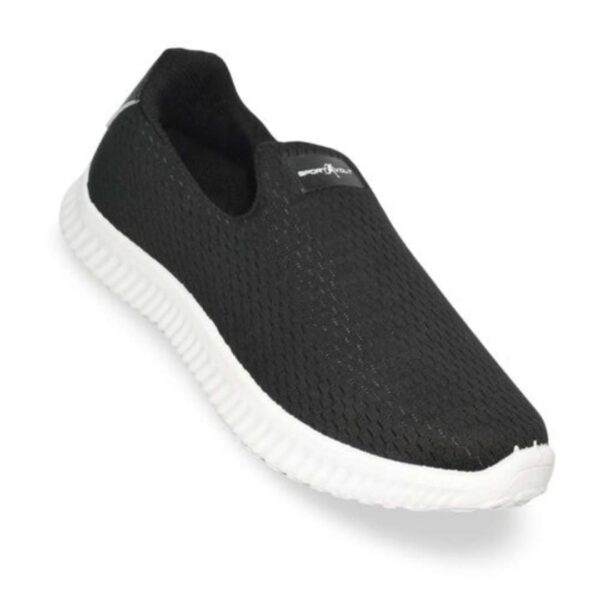 Black comfort slip-on casual shoes for men