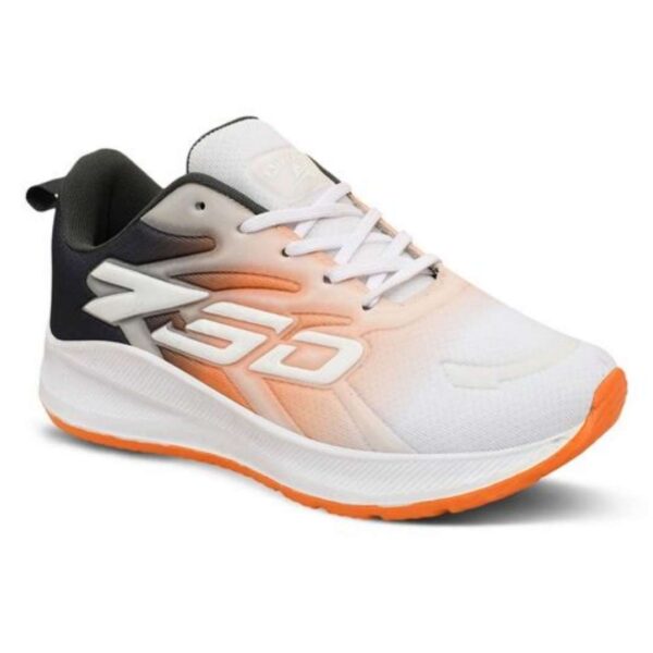 Orange Eva mesh lace up sports shoes for men