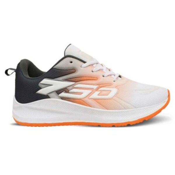Orange Eva mesh lace up sports shoes for men - Image 3