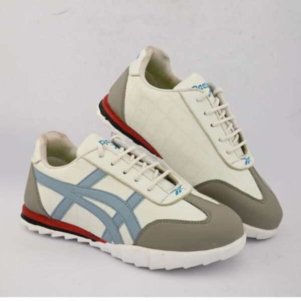 Sky blue Airmix trendy mid ankle sneakers for men - Image 2