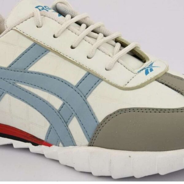 Sky blue Airmix trendy mid ankle sneakers for men - Image 3