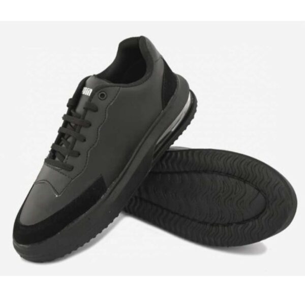 Full Black Fashionable low ankle sneakers for men - Image 4