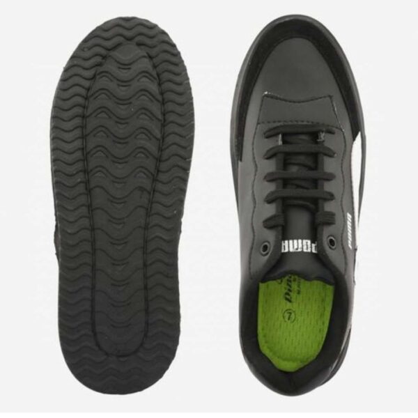 Full Black Fashionable low ankle sneakers for men - Image 6