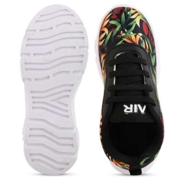Black printed sports Running shoes for womens - Image 4