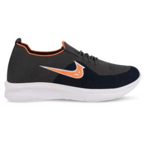 Grey Eva Flyknit sports shoes for men