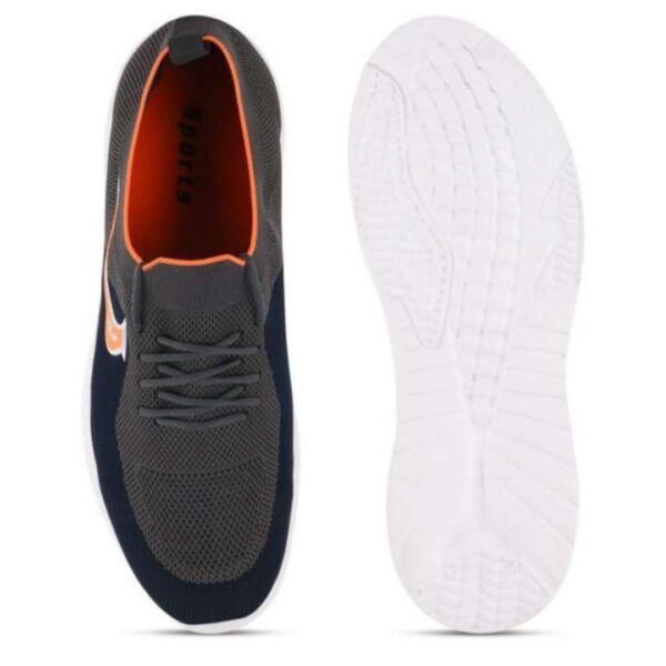Grey Eva Flyknit sports shoes for men - Image 4