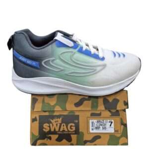 Sea Green/ Grey lace up Running shoes for men