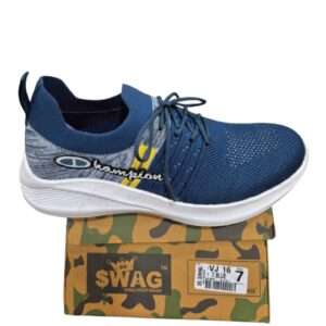 Teal Blue Slip on laces casual shoes for men
