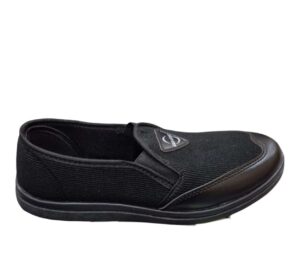 Black winter casual slip on shoes for men