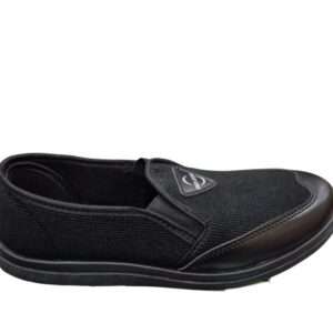 Black winter casual slip on shoes for men