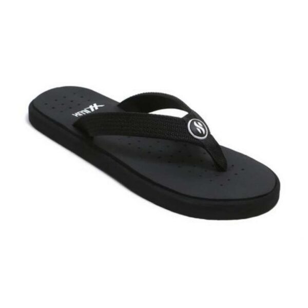 Full black niwar slippers for men