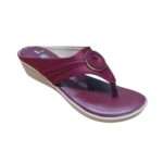 Casual v shaped maroon sandals