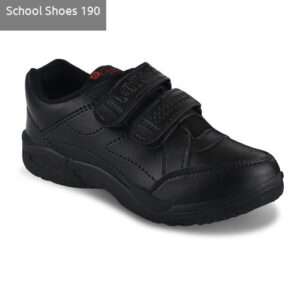 PVC moulded black school shoes for adults