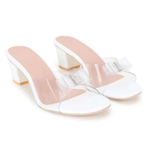 Transparent women block heel sandals - Image 2