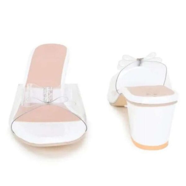 Transparent women block heel sandals - Image 3