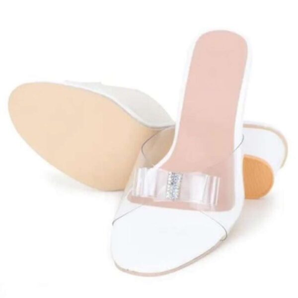 Transparent women block heel sandals - Image 4