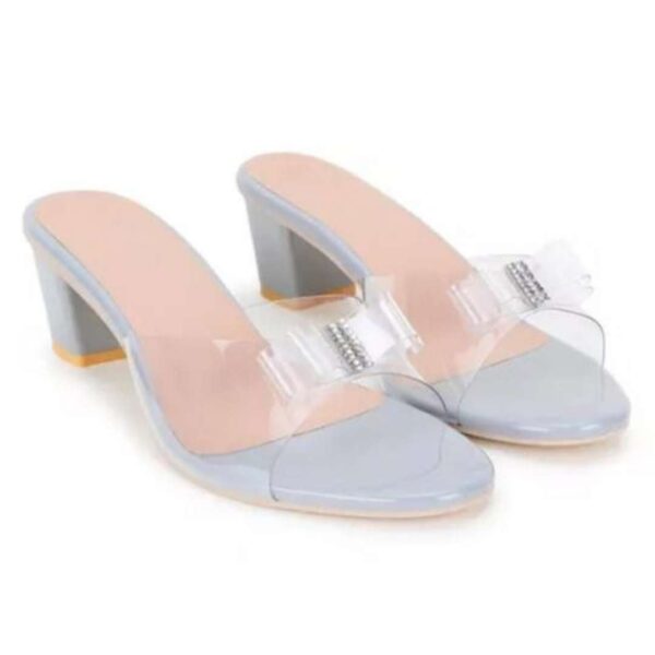 Transparent women block heel sandals - Image 11