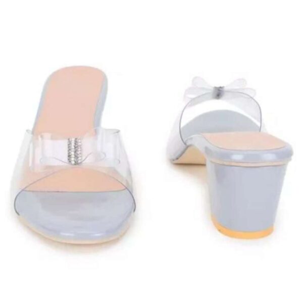 Transparent women block heel sandals - Image 12