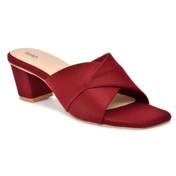 Cross straps block heel sandals for womens - Image 3