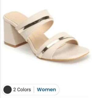 Double straps Block Heel sandals for women