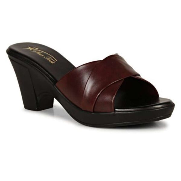 Slim Cross straps block heel for womens - Image 6